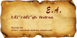 Eördögh Andrea névjegykártya