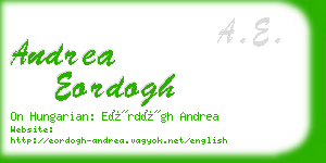 andrea eordogh business card